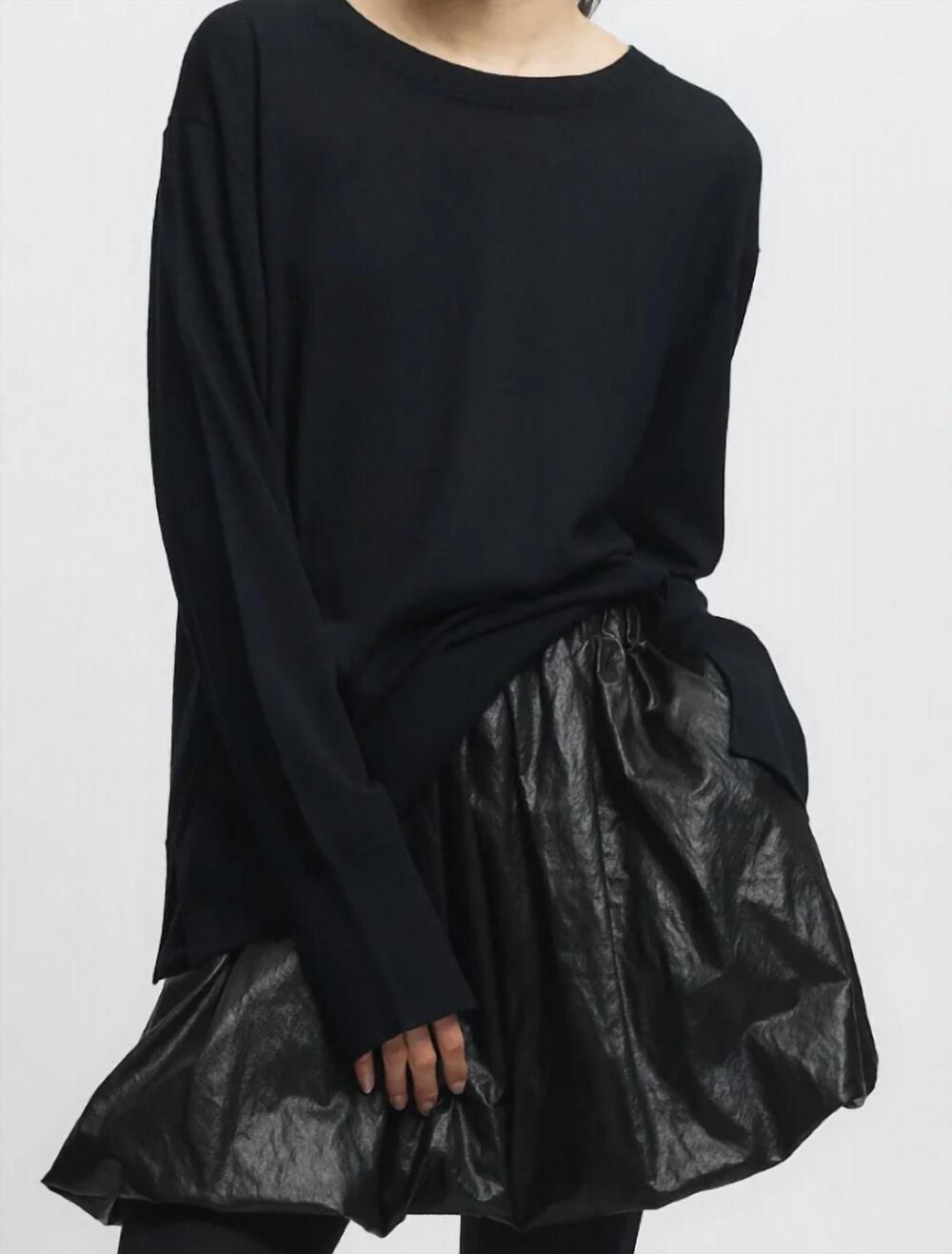 NEW SAINT ART sean bubble skirt in black
